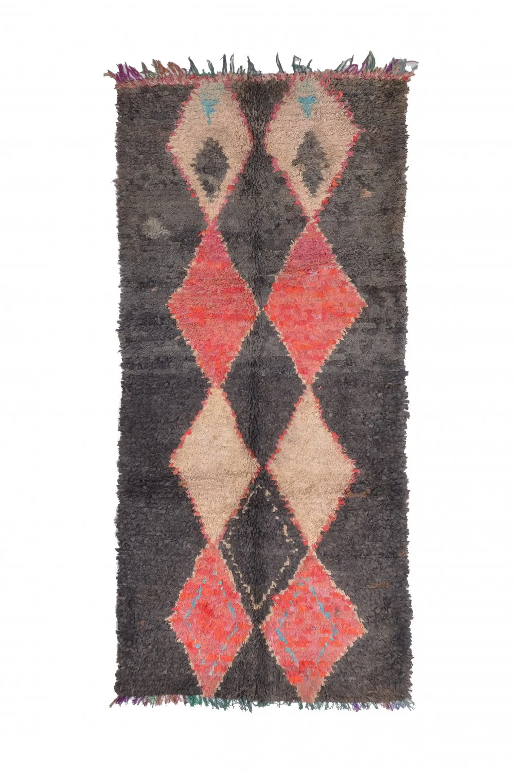 Marockansk Boucherouite-matta 245 x 105 cm