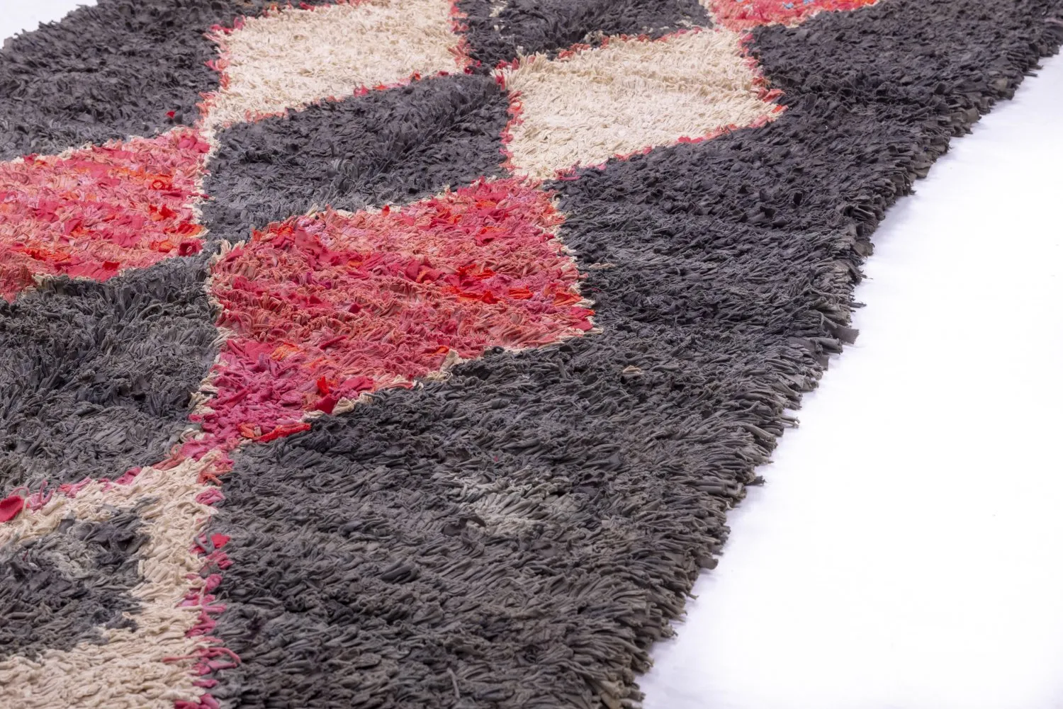 Marockansk Boucherouite-matta 245 x 105 cm