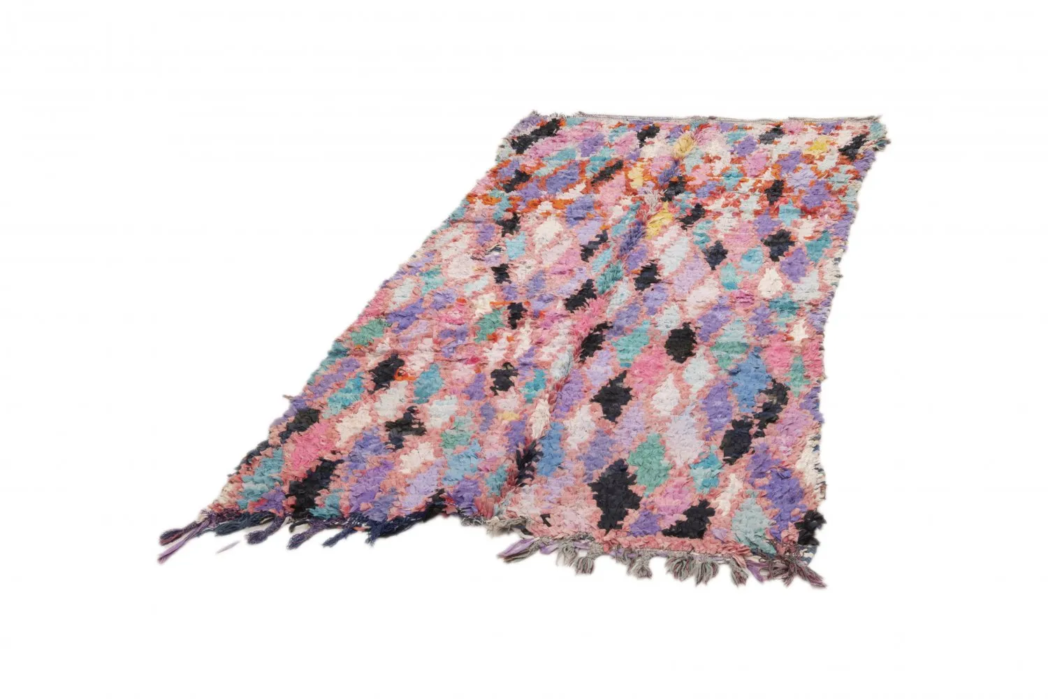 Marockansk Boucherouite-matta 220 x 105 cm