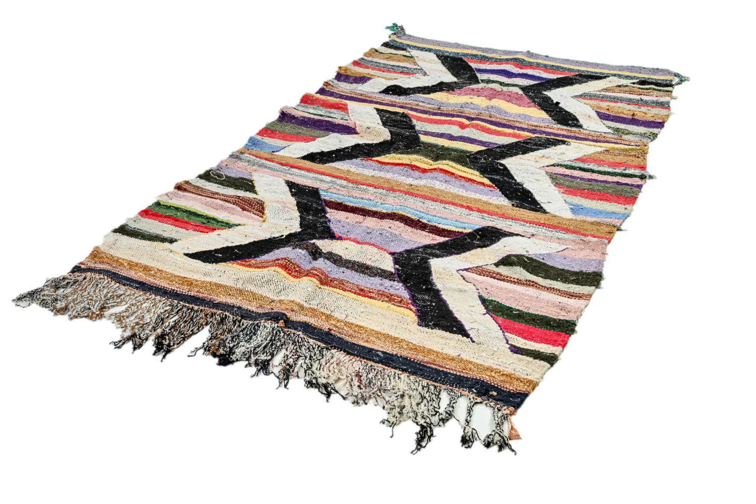 Marockansk Boucherouite-matta 125 x 230 cm