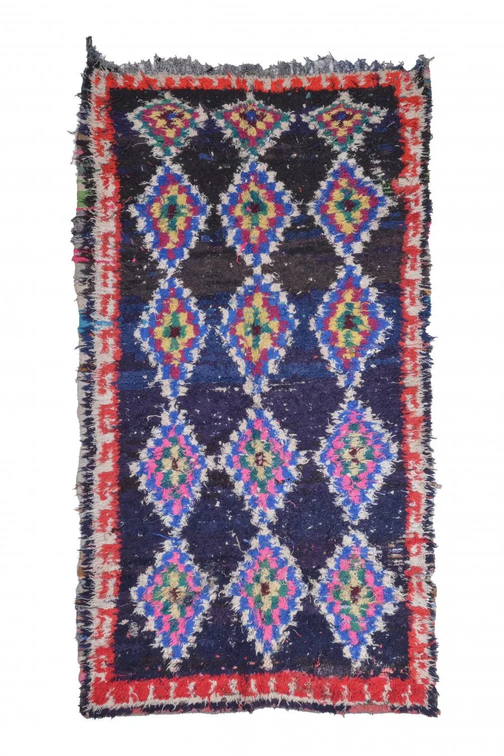 Marockansk Boucherouite-matta 265 x 140 cm