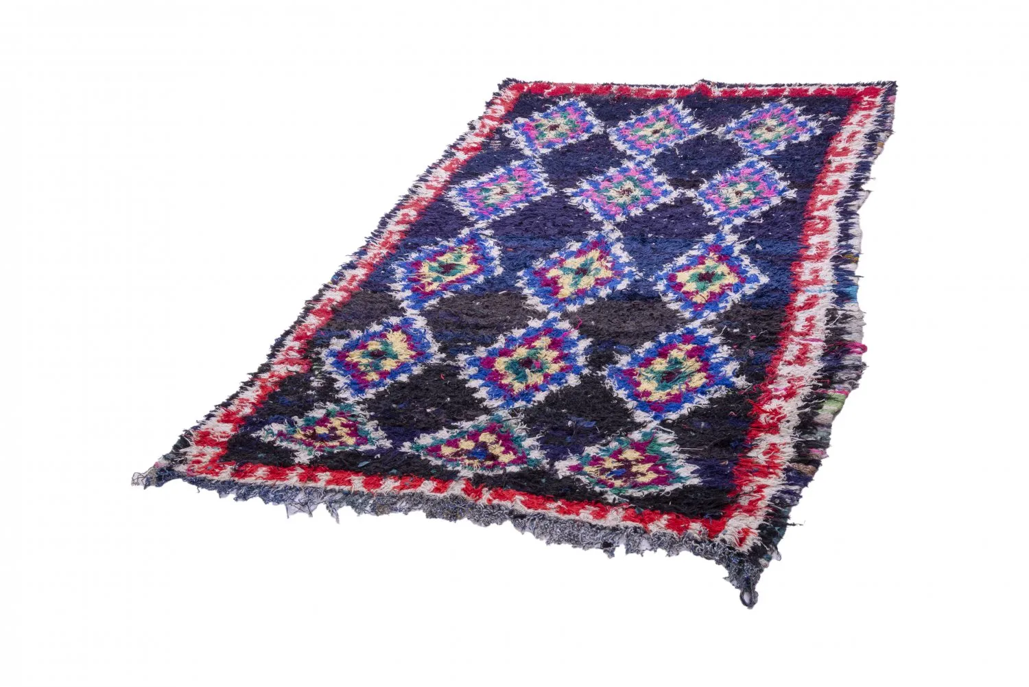 Marockansk Boucherouite-matta 265 x 140 cm