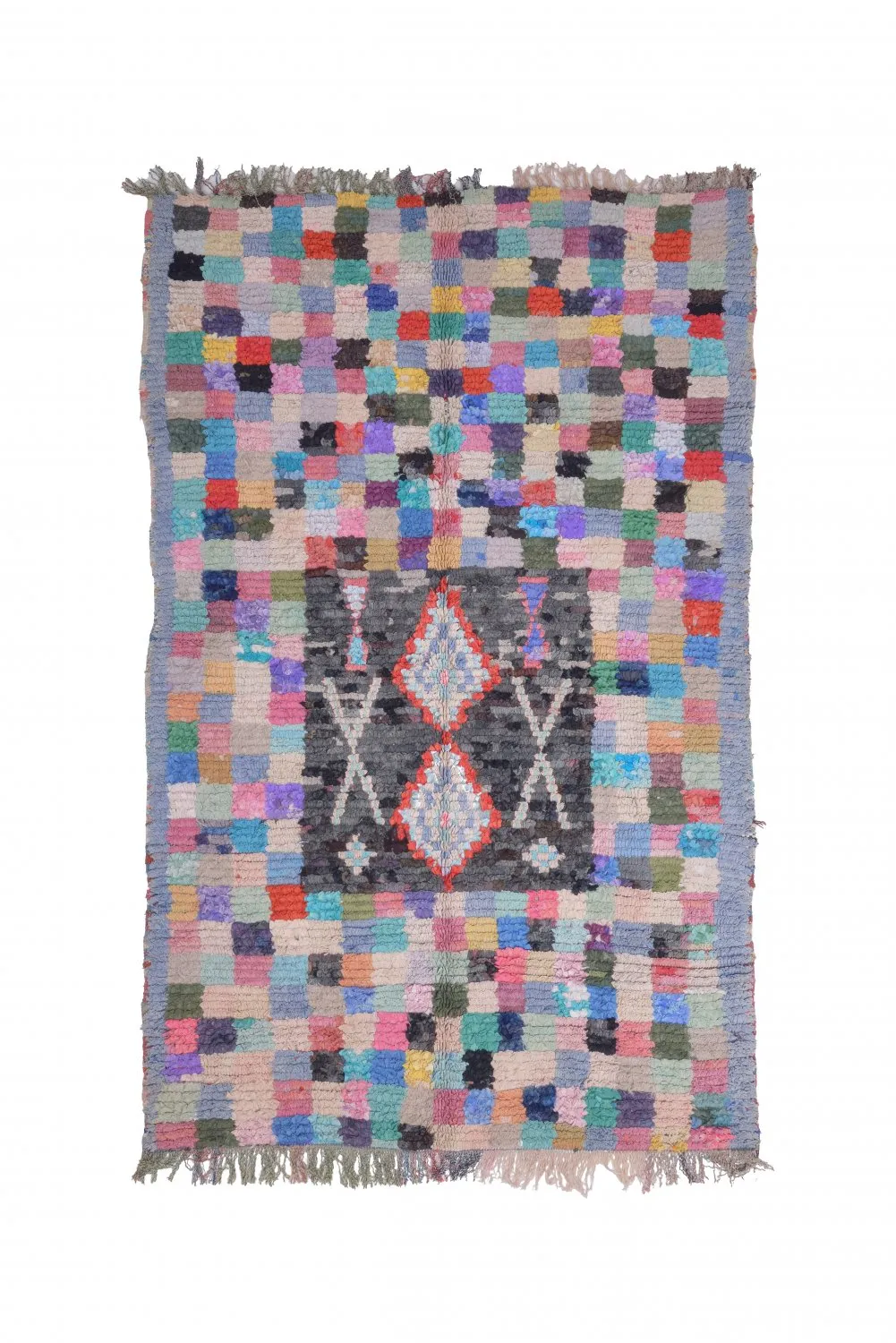 Marockansk Boucherouite-matta 215 x 135 cm