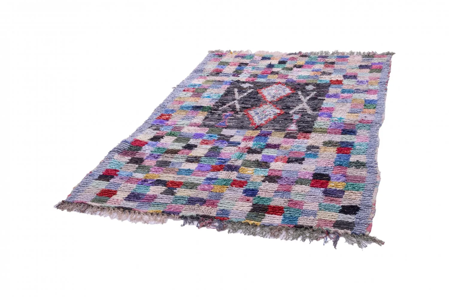 Marockansk Boucherouite-matta 215 x 135 cm