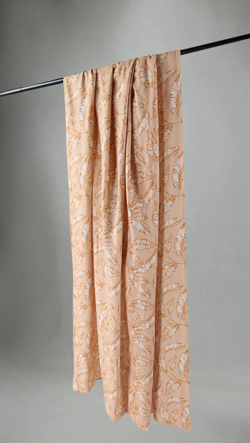 Gardiner - Bomullsgardin - Leaves (orange)