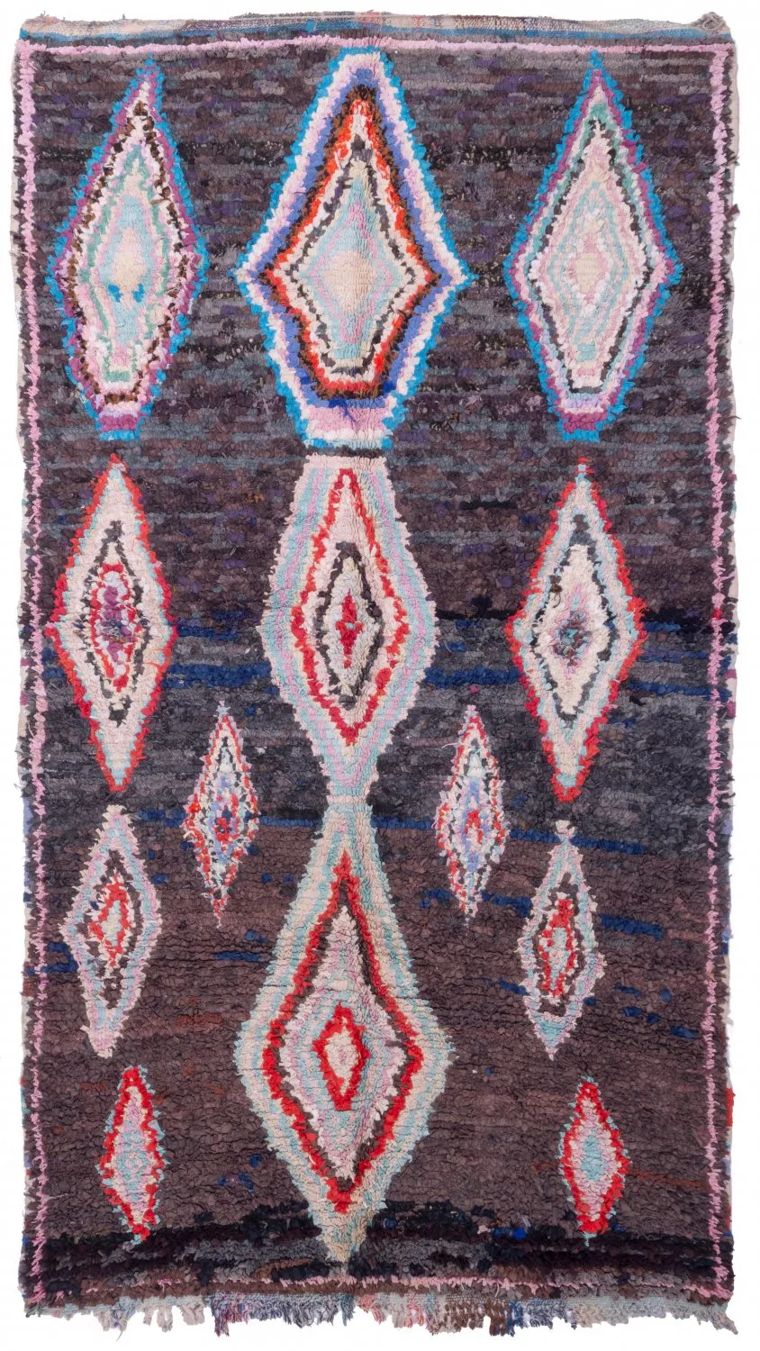 Marockansk Boucherouite-matta 270 x 150 cm