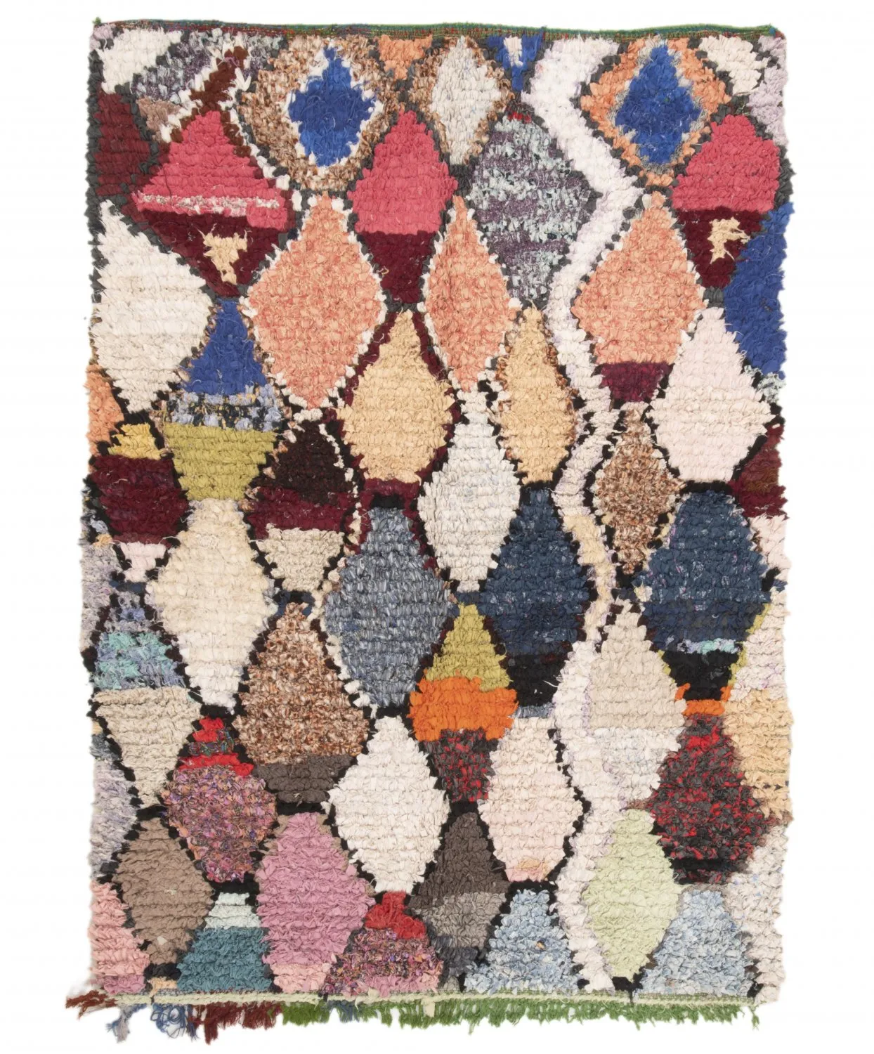 Marockansk Boucherouite-matta 200 x 145 cm
