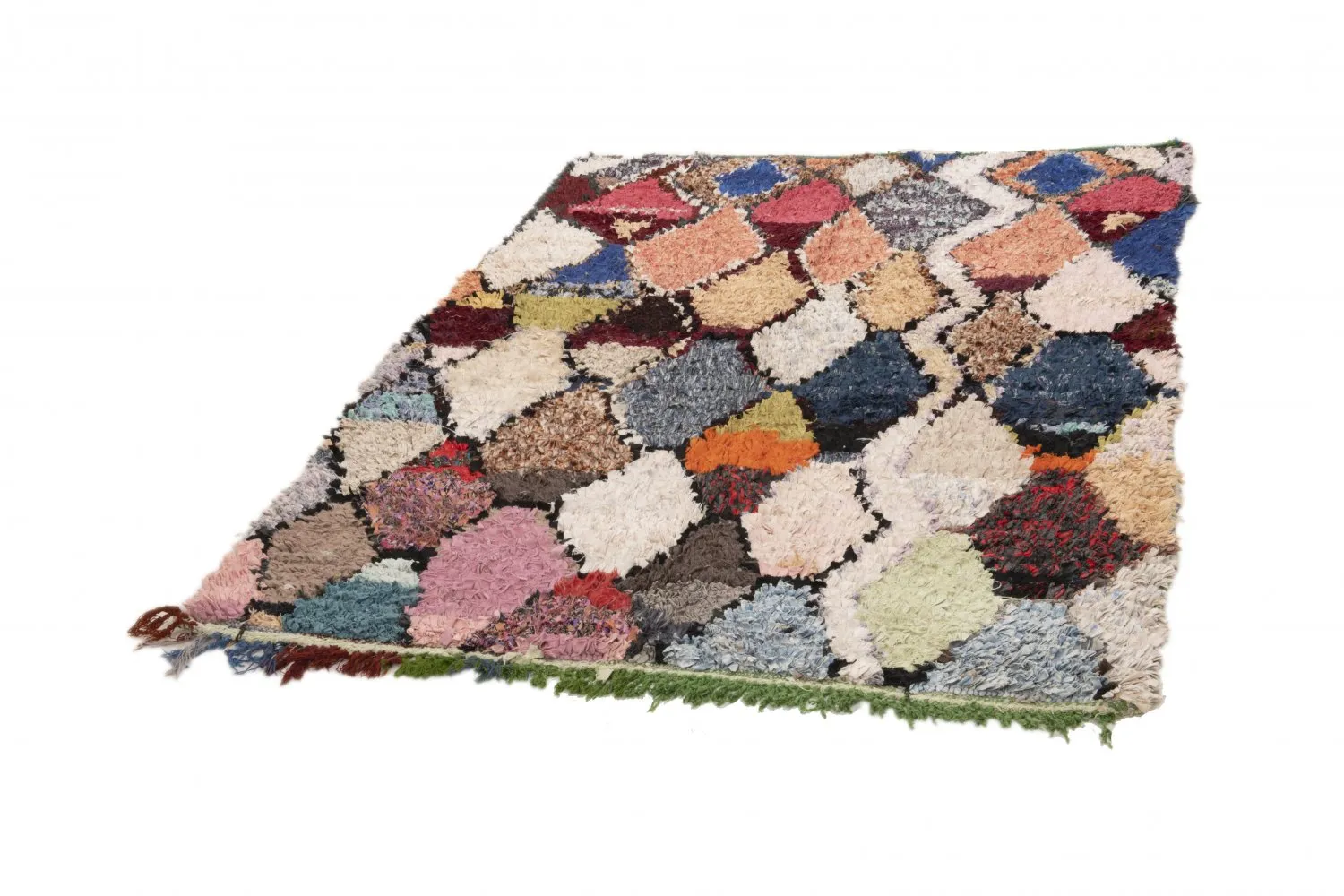 Marockansk Boucherouite-matta 200 x 145 cm