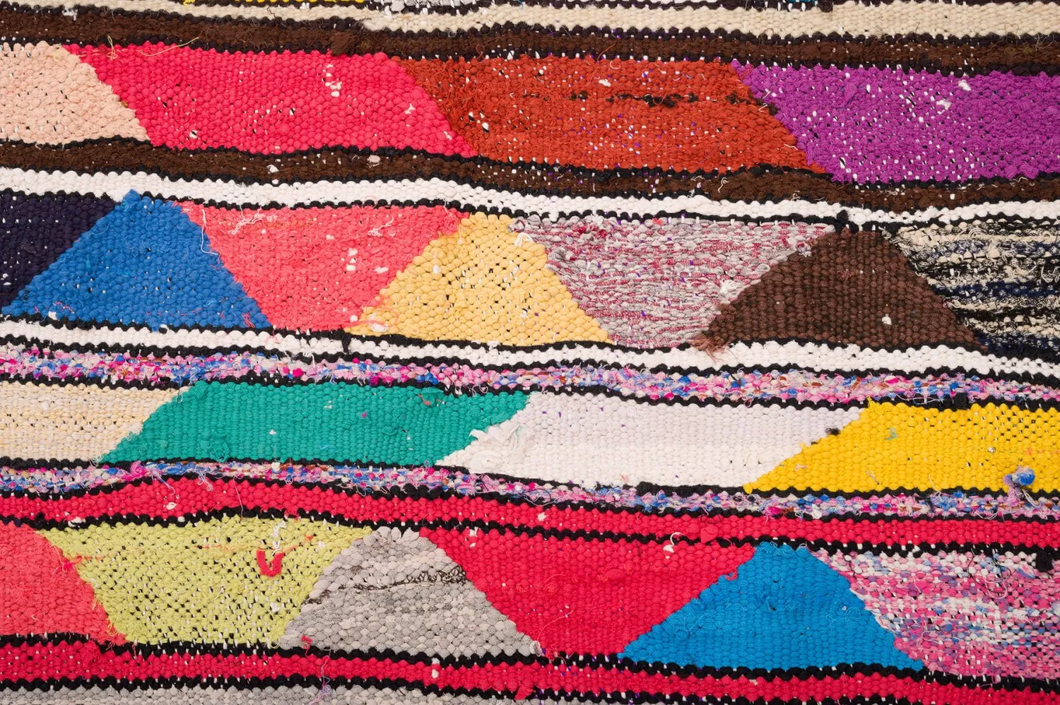 Marockansk Boucherouite-matta 130 x 225 cm