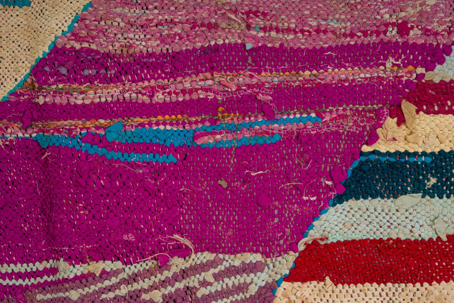 Marockansk Boucherouite-matta 135 x 245 cm