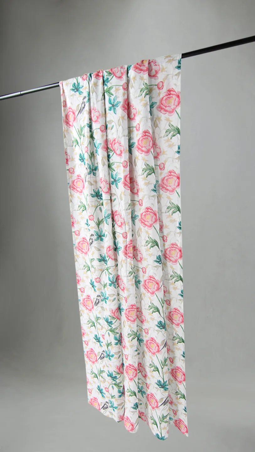 Gardiner - Bomullsgardin - Gullan (rosa)