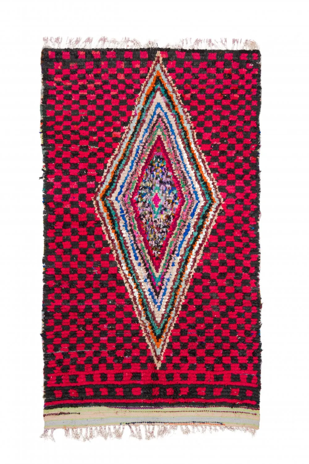 Marockansk Boucherouite-matta 255 x 145 cm