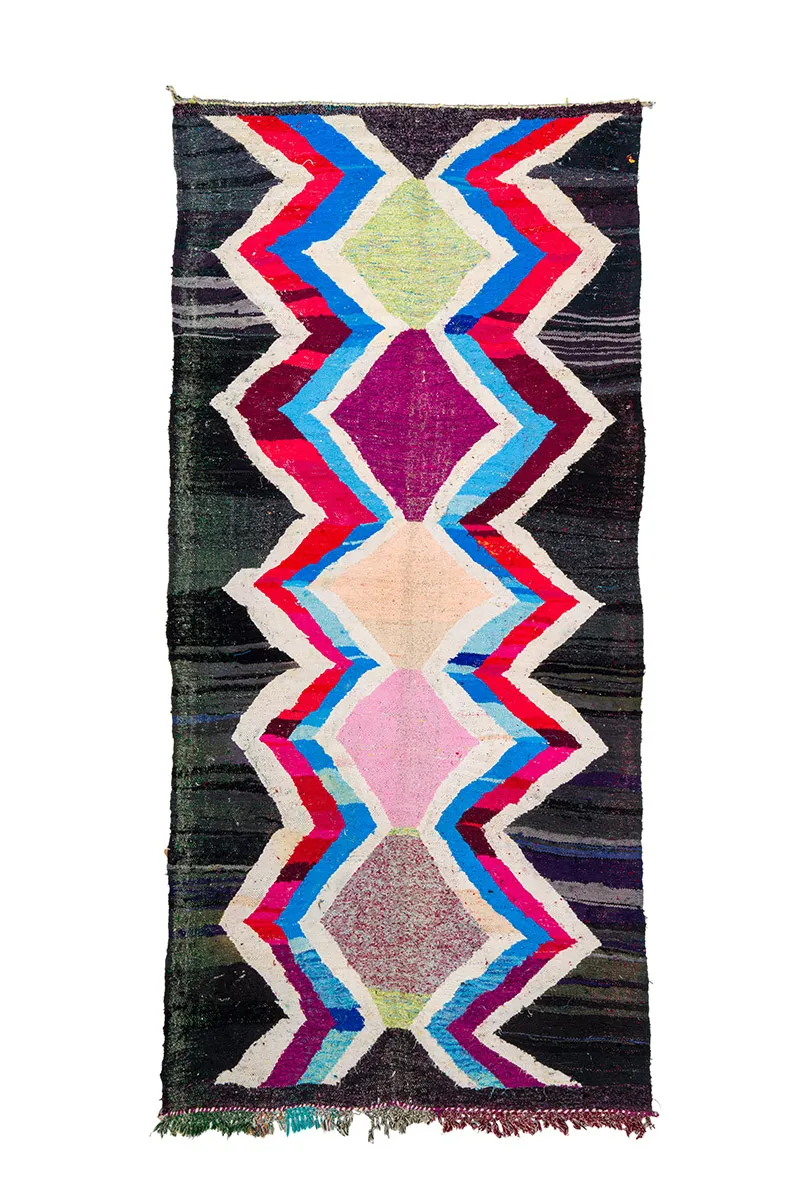 Marockansk Boucherouite-matta 150 x 315 cm