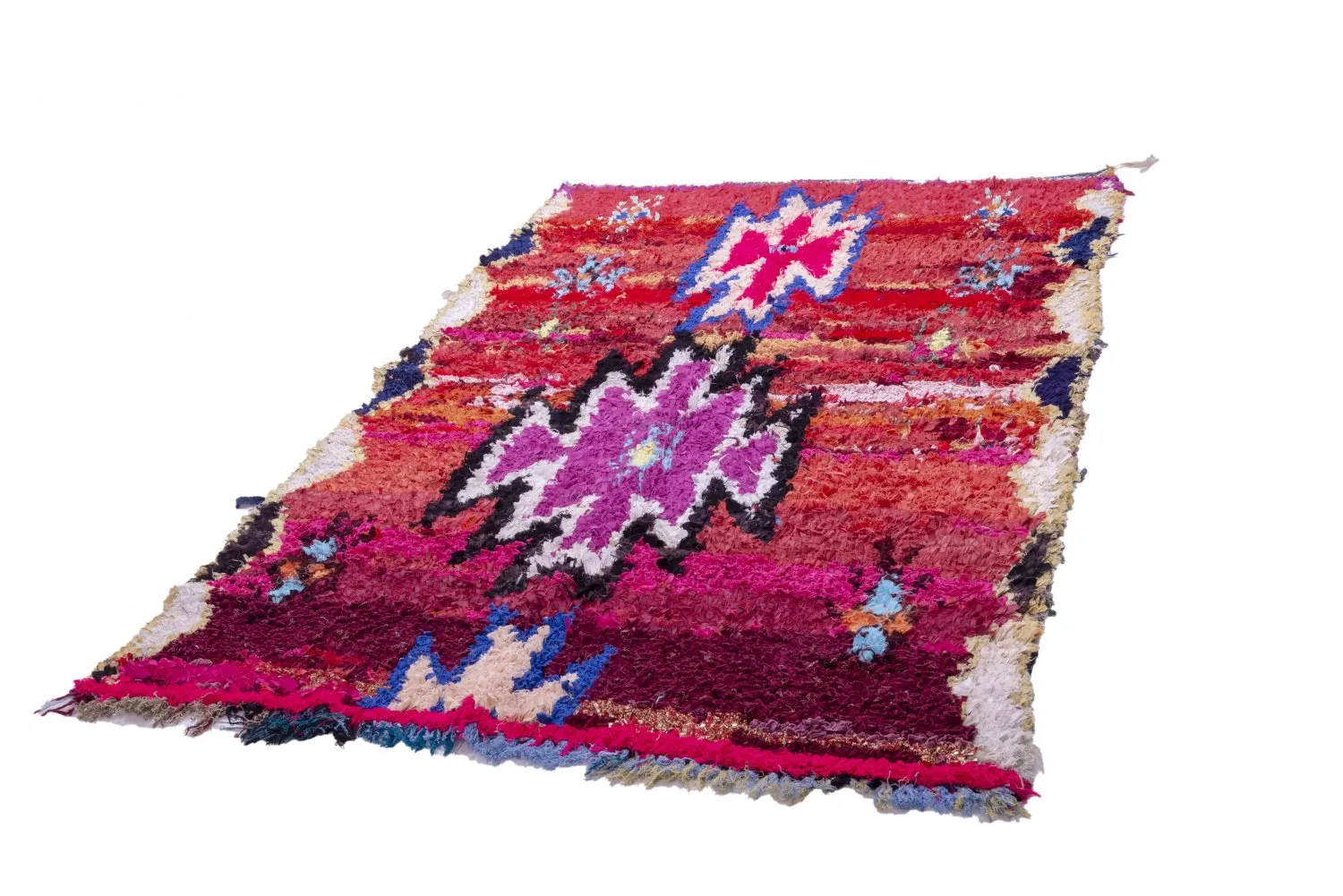 Marockansk Boucherouite-matta 230 x 140 cm