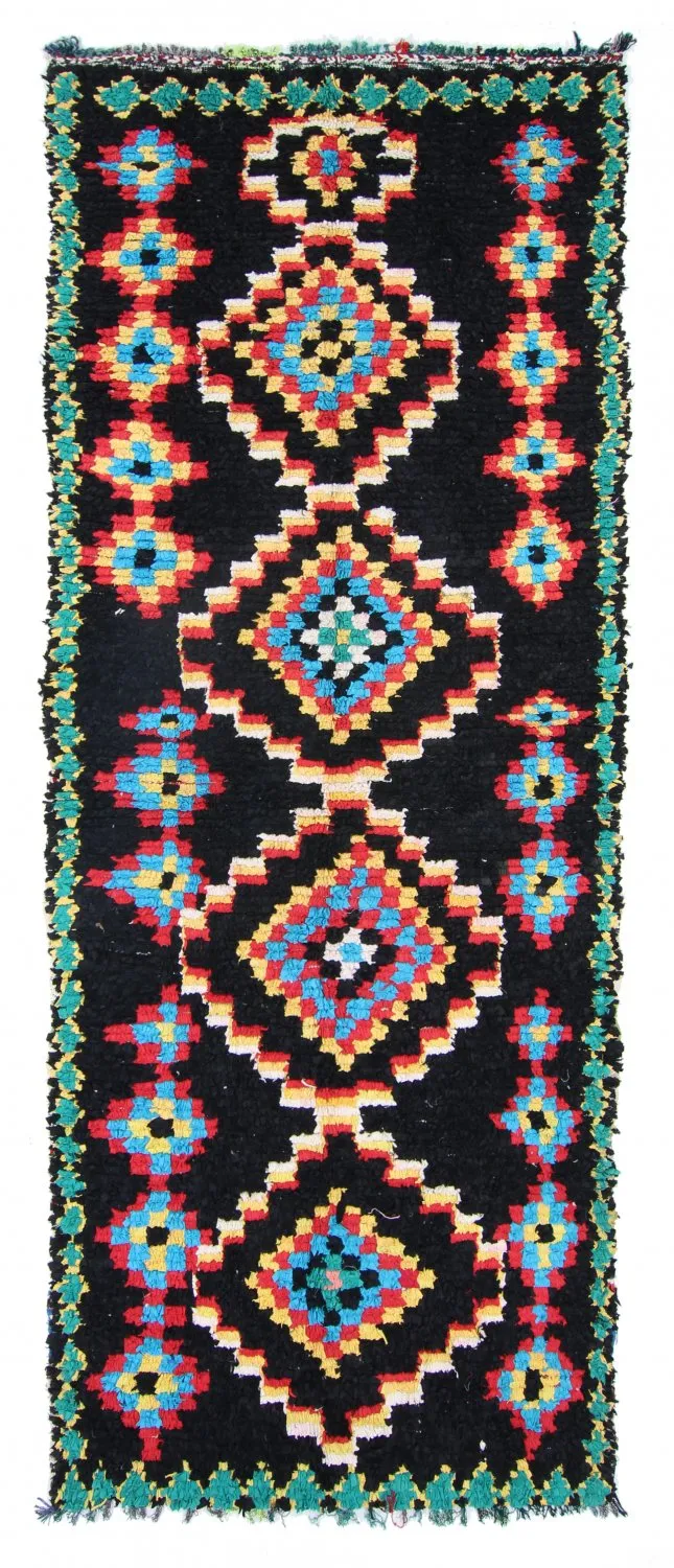 Marockansk Boucherouite-matta 370 x 145 cm