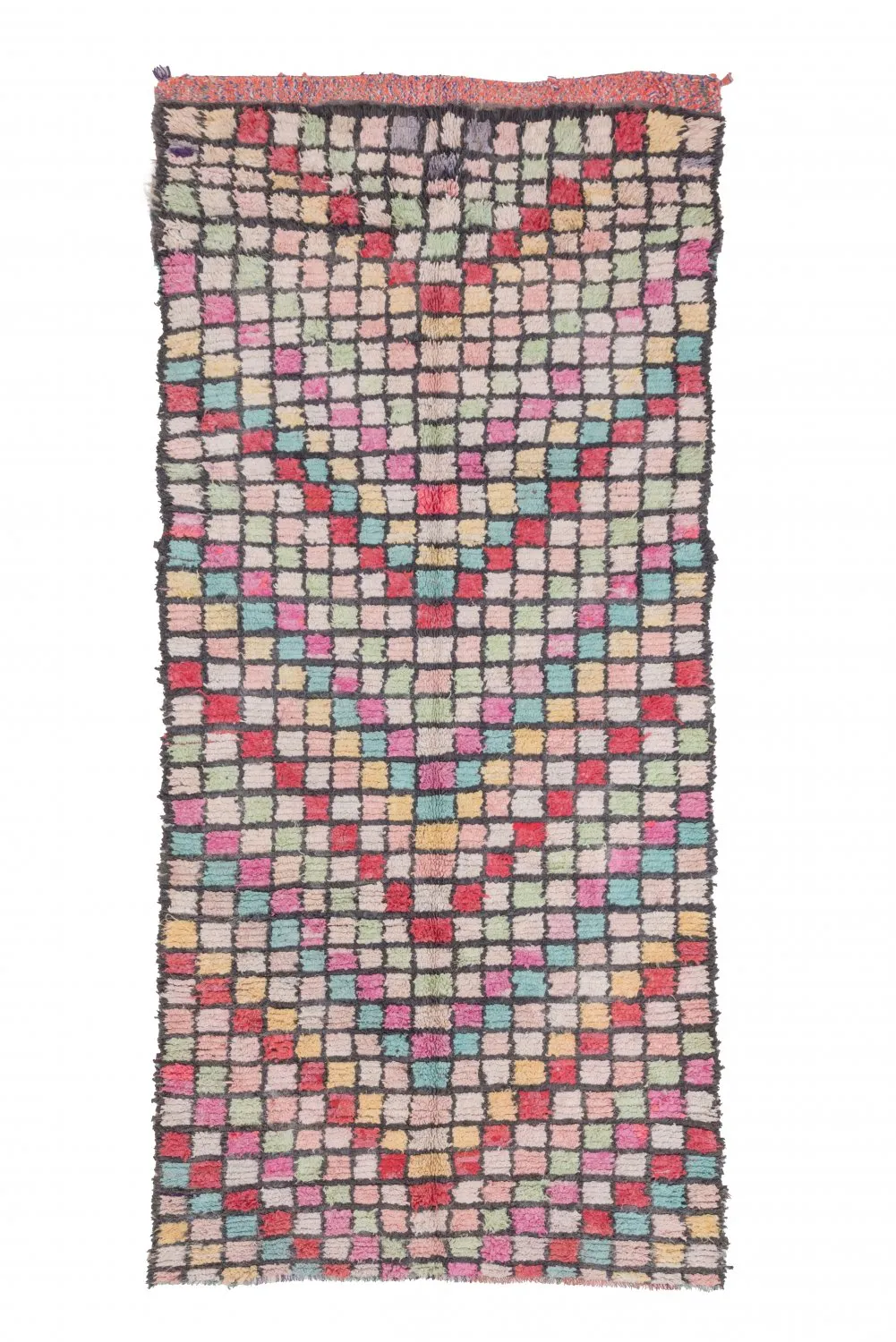 Marockansk Boucherouite-matta 275 x 125 cm