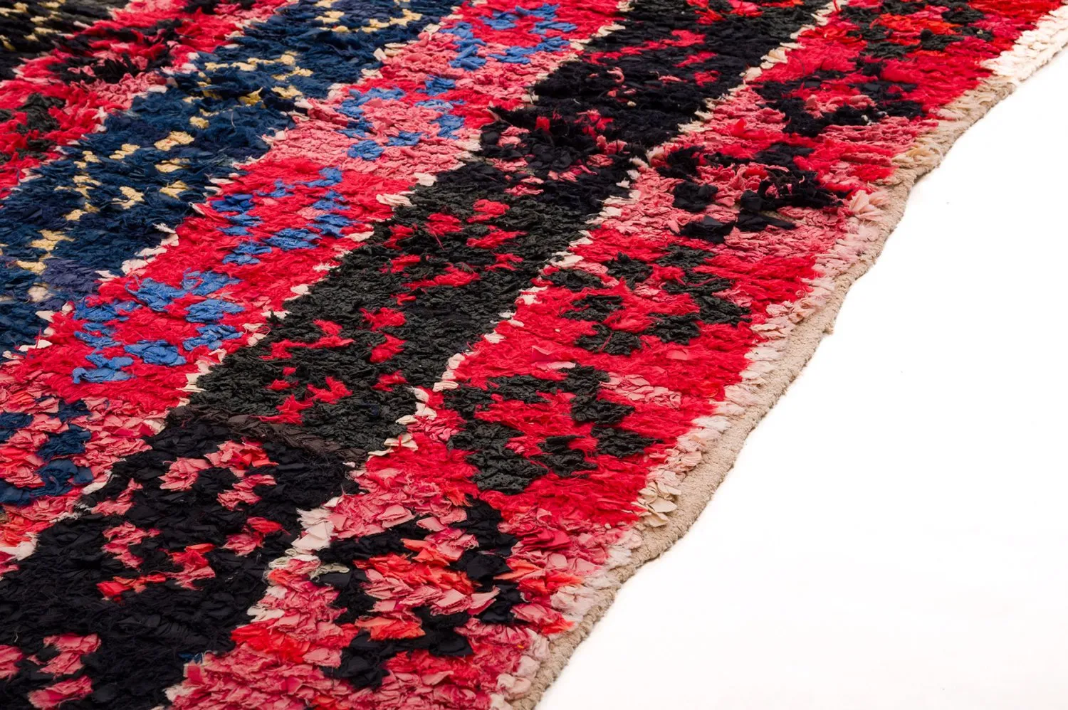 Marockansk Boucherouite-matta 135 x 205 cm