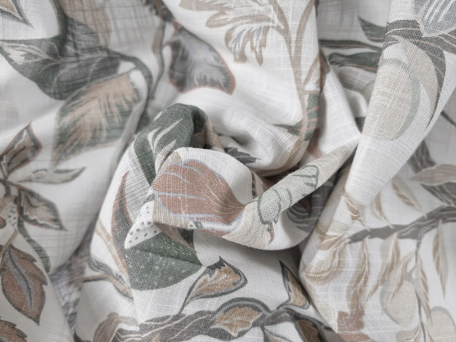 Gardiner - Bomullsgardin - Serena (grå/beige)