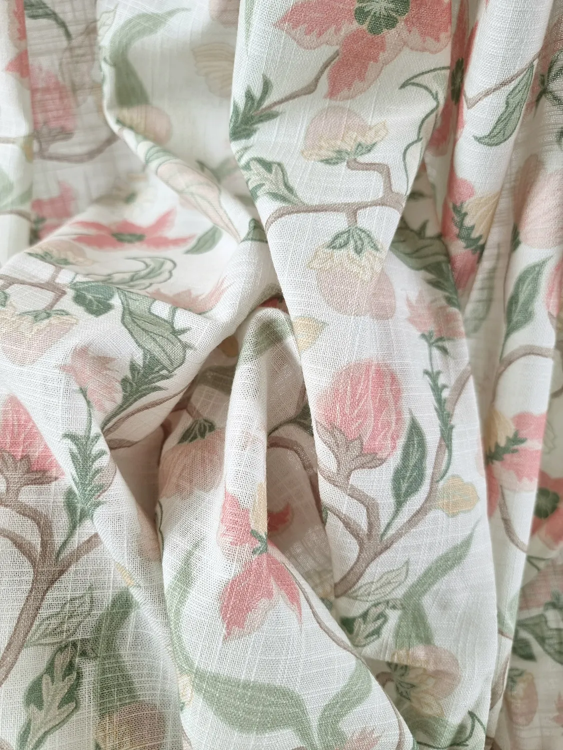 Gardiner - Bomullsgardin - Sollan (rosa)