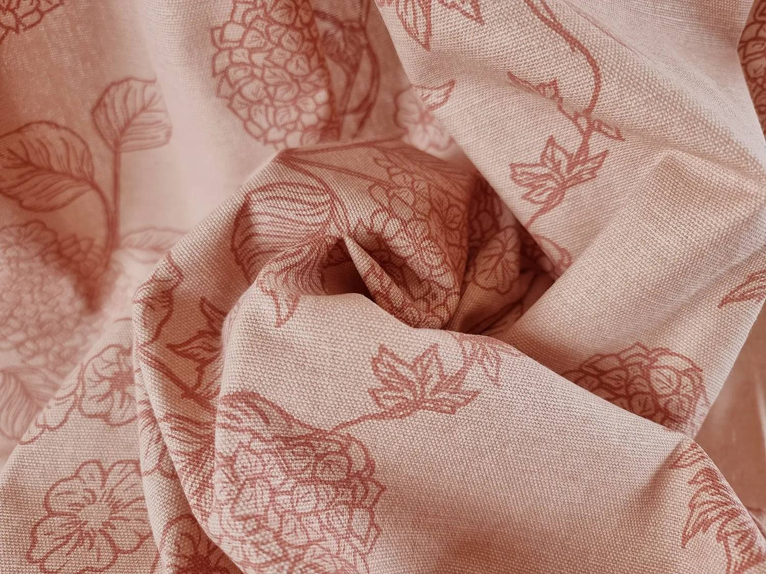 Gardiner - Bomullsgardin Minna (rosa)