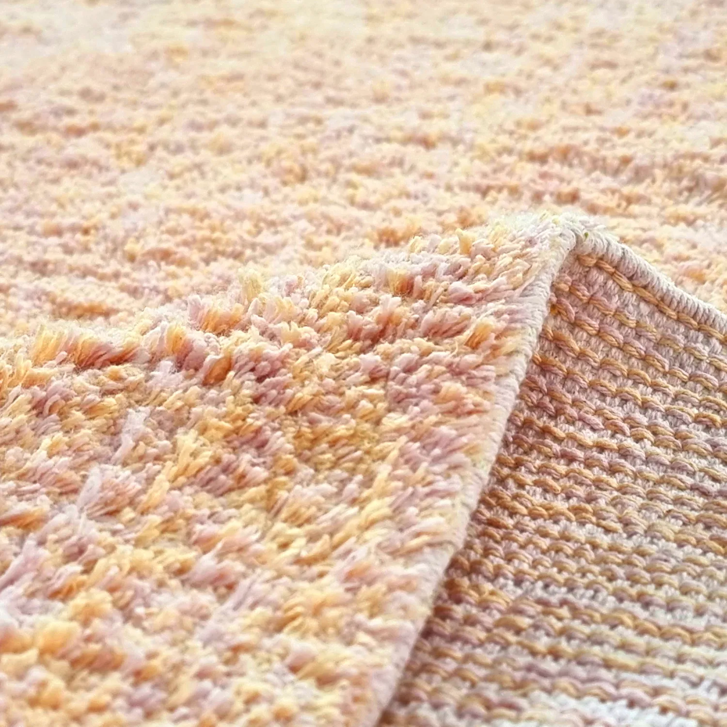 Ryamattor - Celina Natural Cotton Shaggy (rosa/beige)