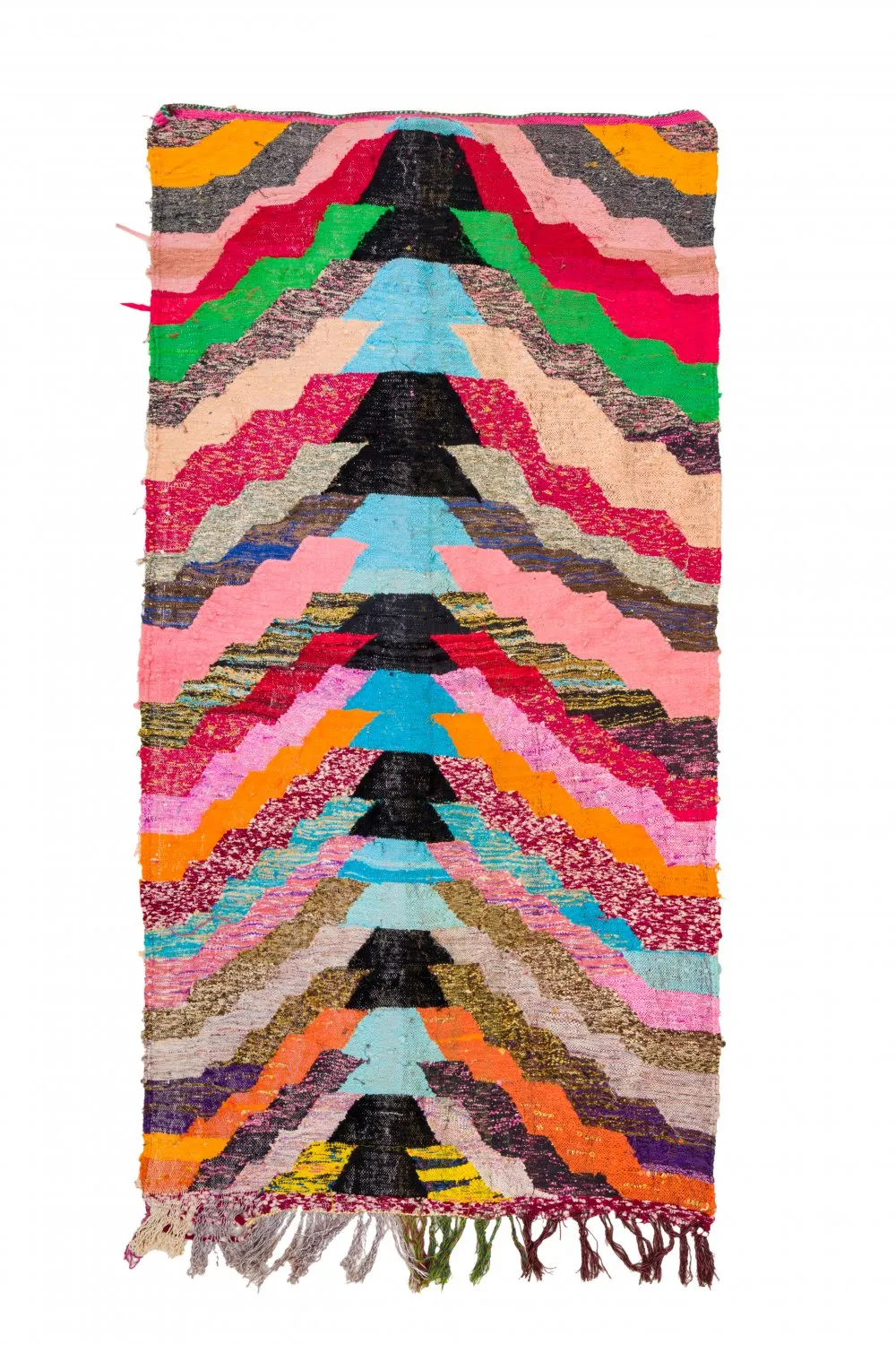 Marockansk Boucherouite-matta 125 x 250 cm