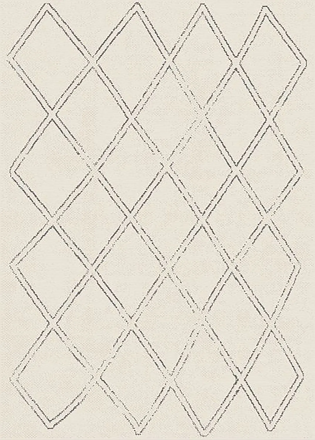 Inomhus- utomhusmatta - Brussels Diamond (vit)