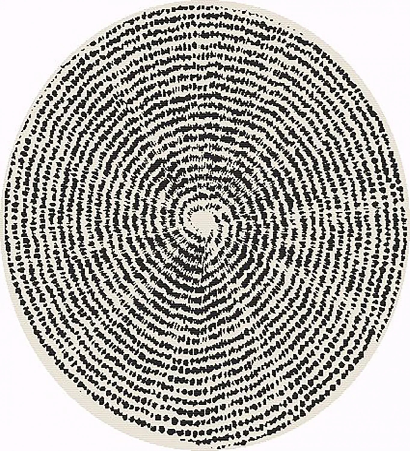 Rund matta - Brussels Swirl (svart)