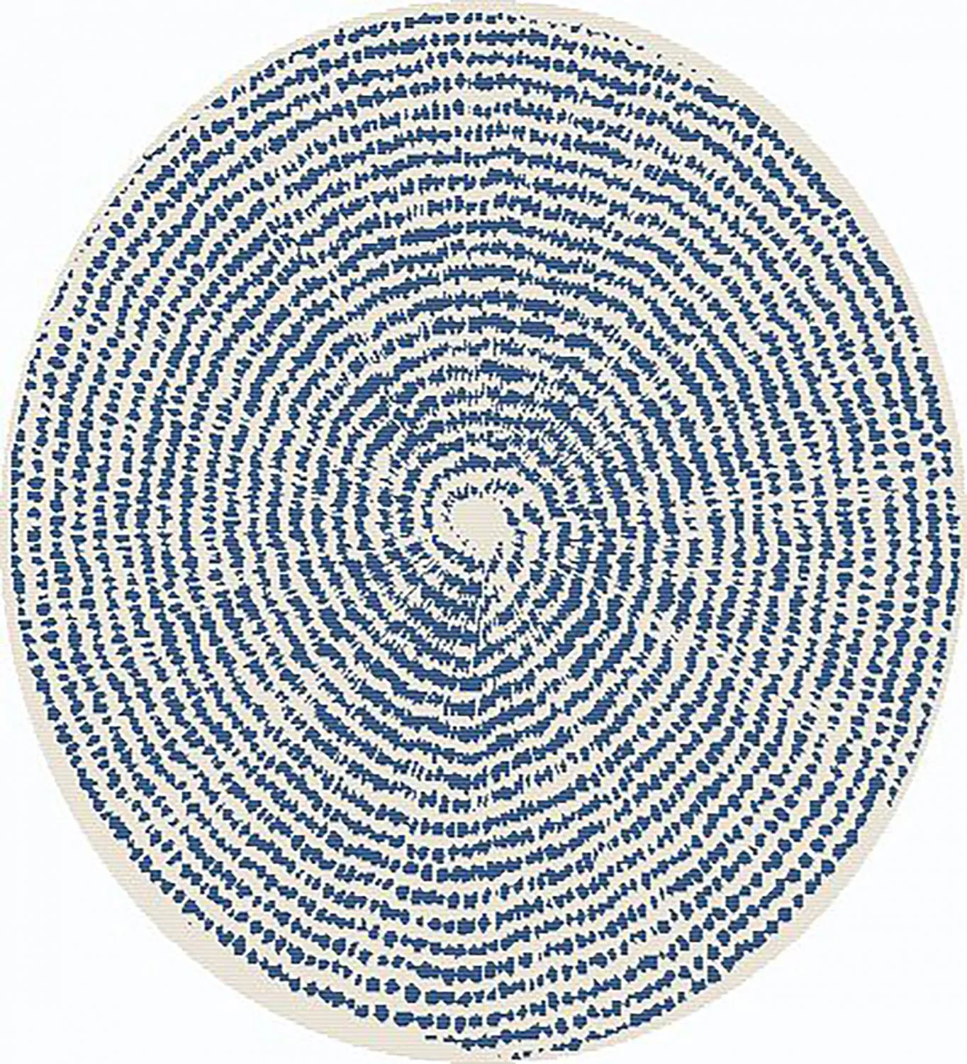 Rund matta - Brussels Swirl (blå)