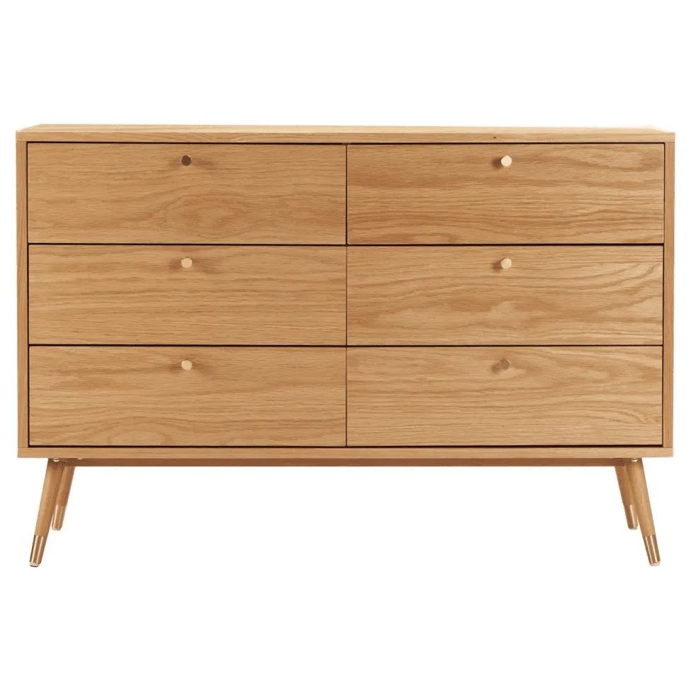 Byrå - Prime - 6 lådor (ek)