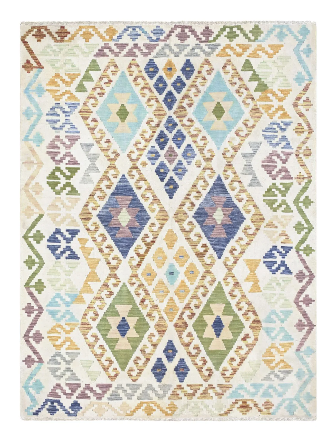 Orientalisk Matta - Vegi Kelim Hand Woven - 159 x 200 cm
