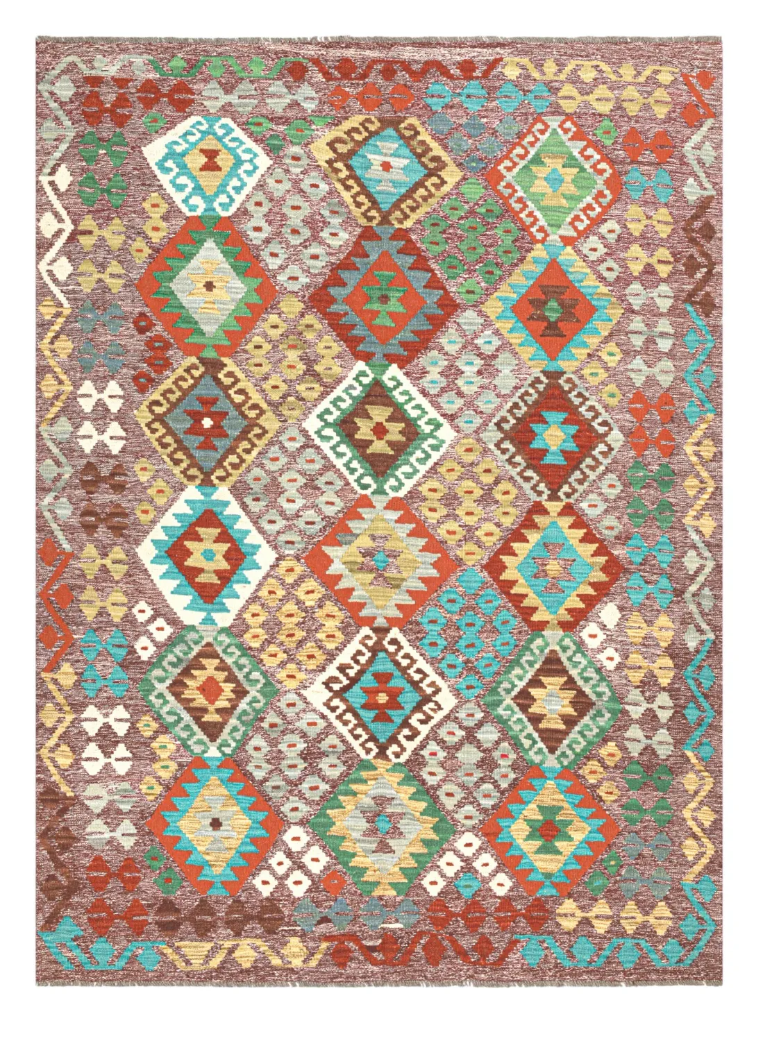 Orientalisk Matta - Vegi Kelim Hand Woven - 174 x 241 cm