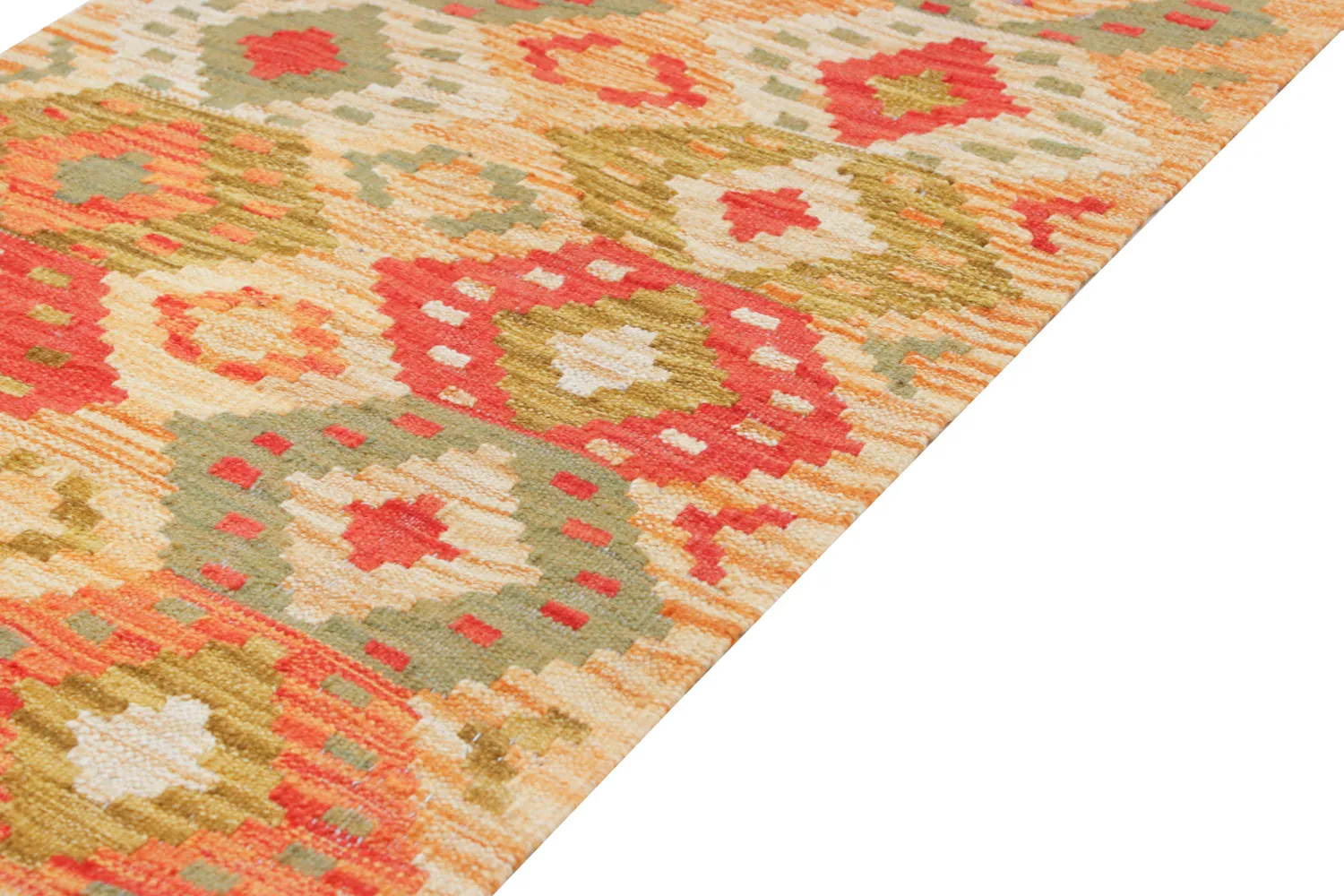 Orientalisk Matta - Vegi Kelim Hand Woven - 54 x 86 cm
