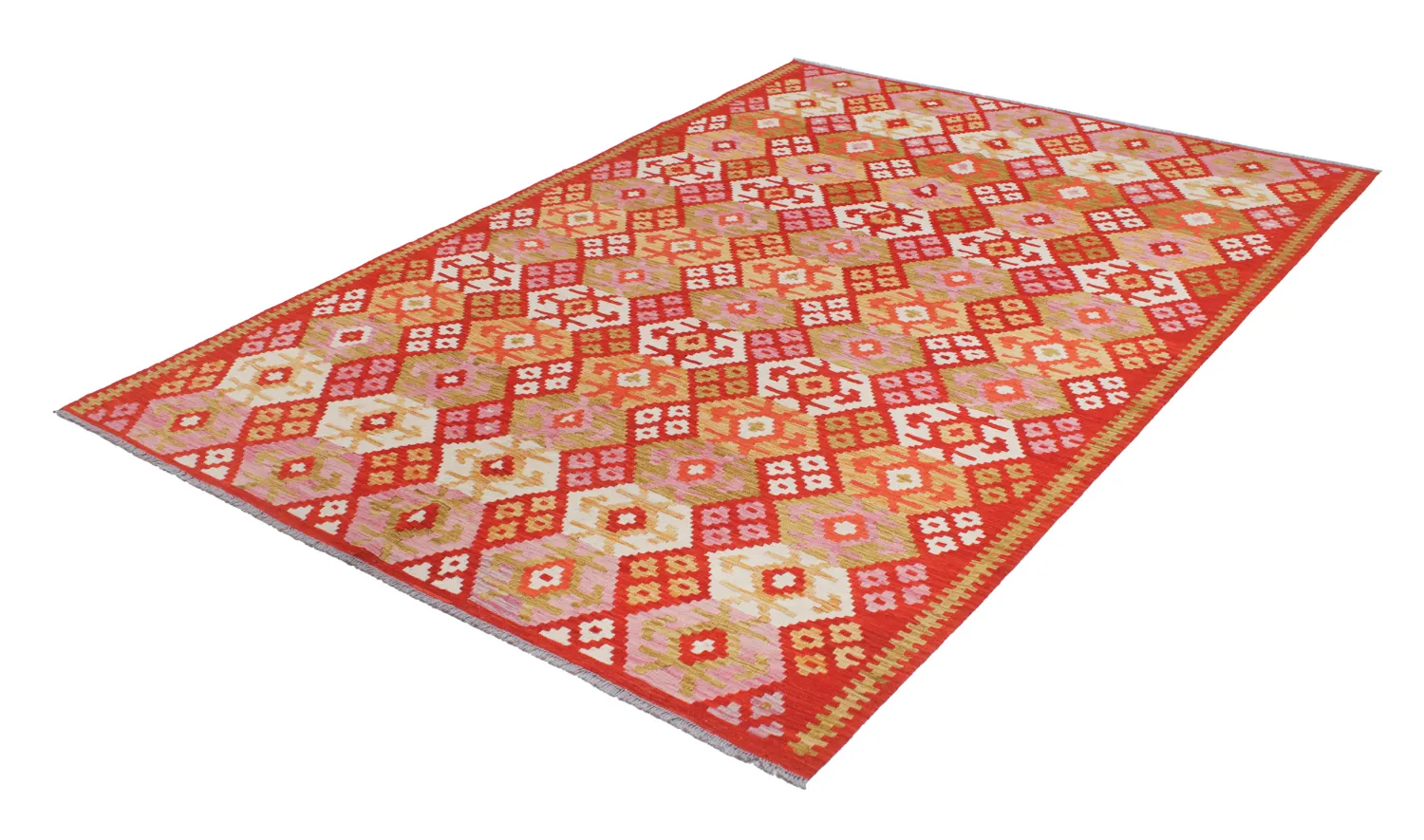 Orientalisk Matta - Vegi Kelim Hand Woven - 207 x 294 cm