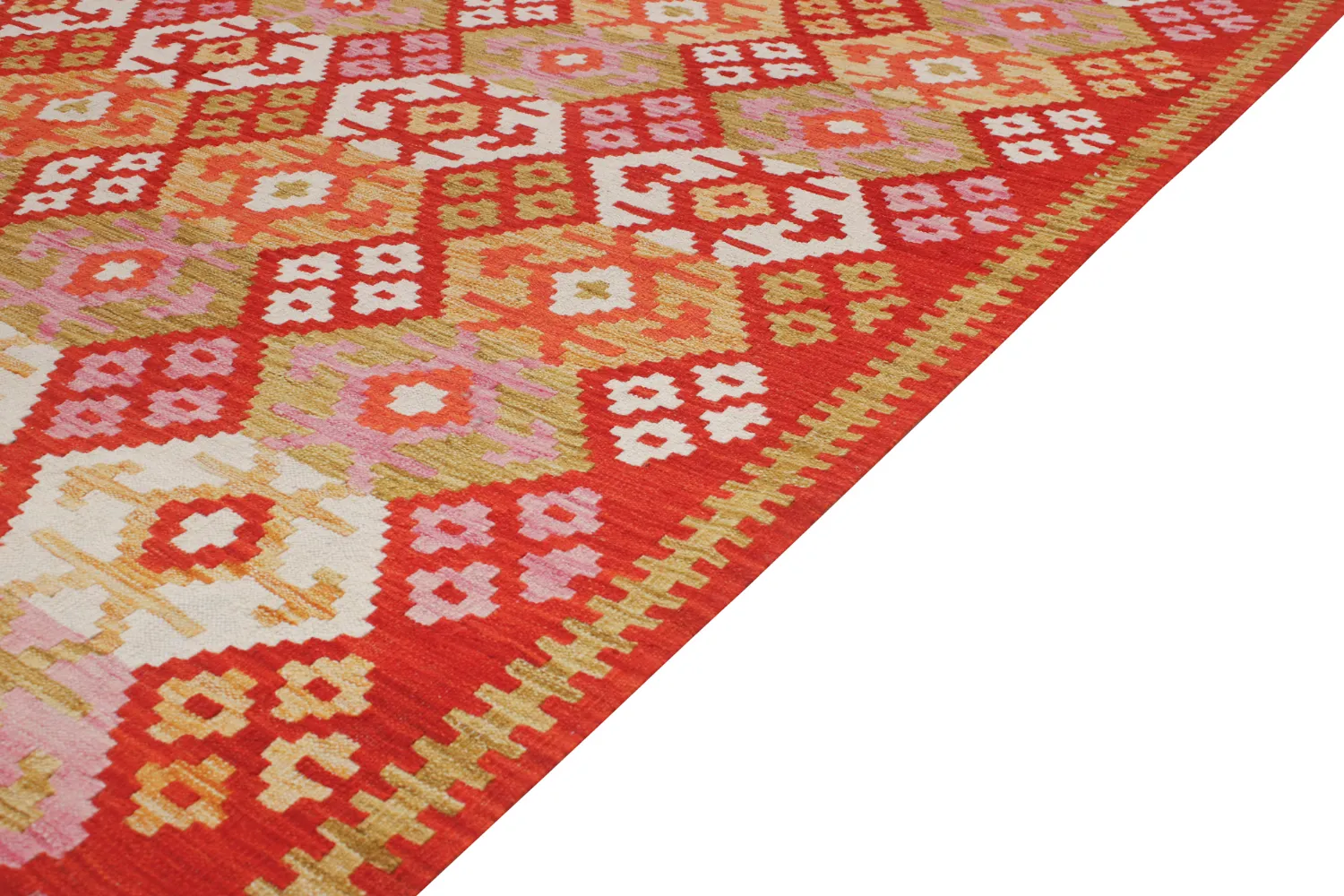 Orientalisk Matta - Vegi Kelim Hand Woven - 207 x 294 cm