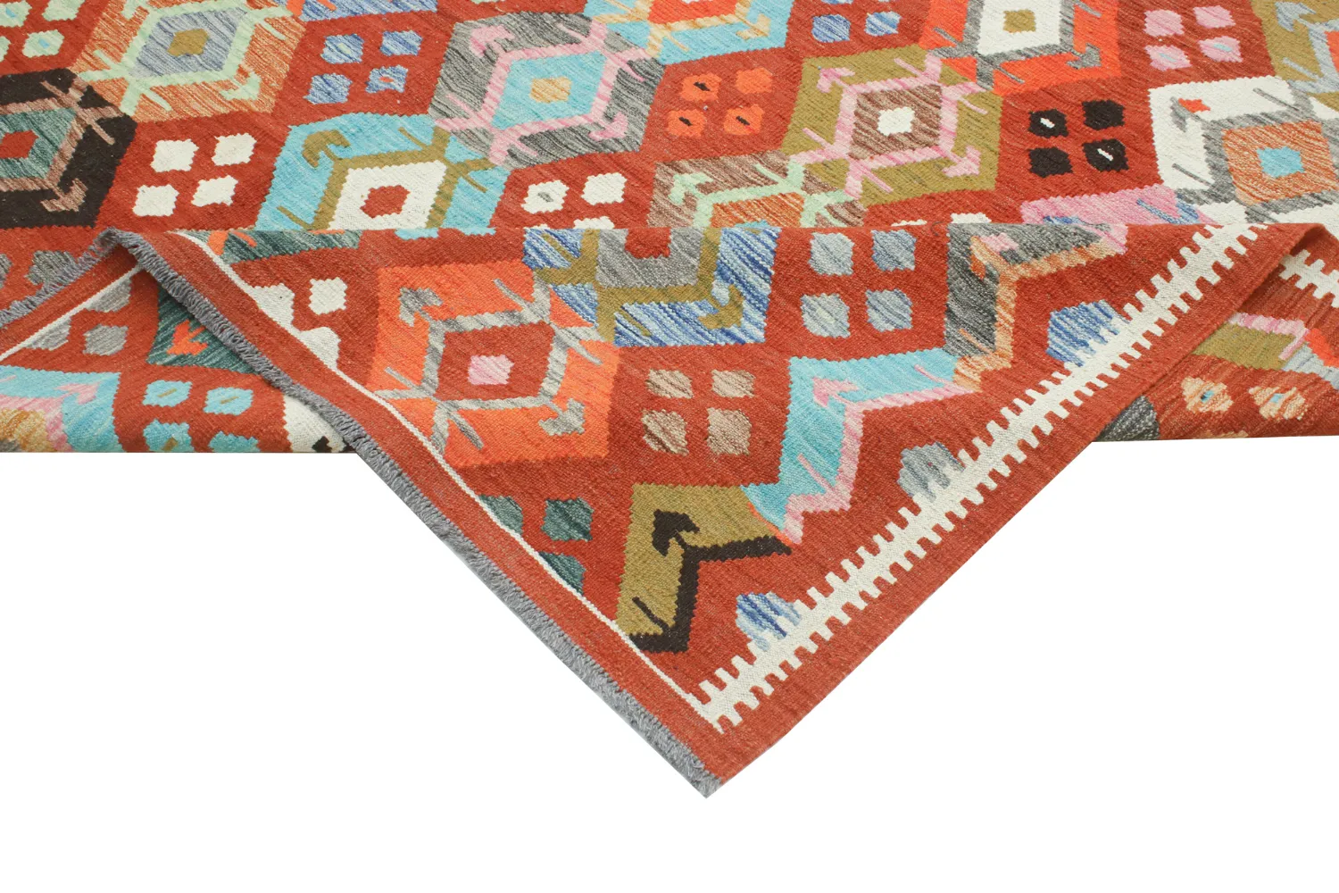 Orientalisk Matta - Vegi Kelim Hand Woven - 253 x 295 cm
