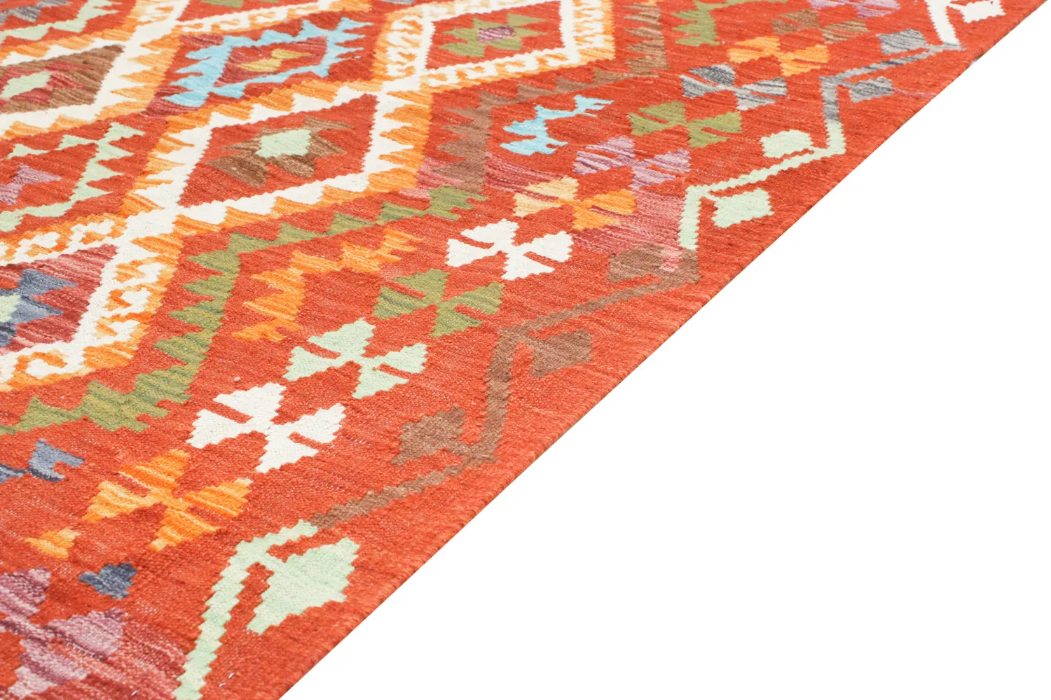 Orientalisk Matta - Vegi Kelim Hand Woven - 130 x 176 cm