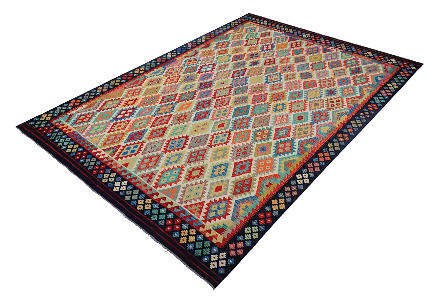 Orientalisk Matta - Vegi Kelim Hand Woven - 303 x 393 cm