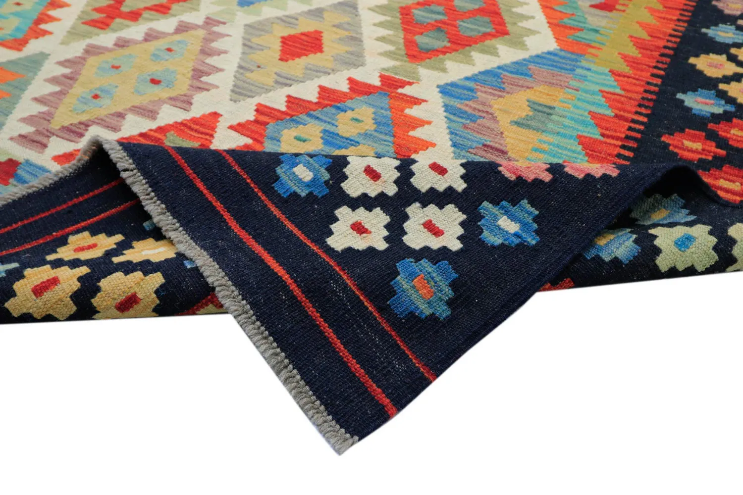 Orientalisk Matta - Vegi Kelim Hand Woven - 303 x 393 cm