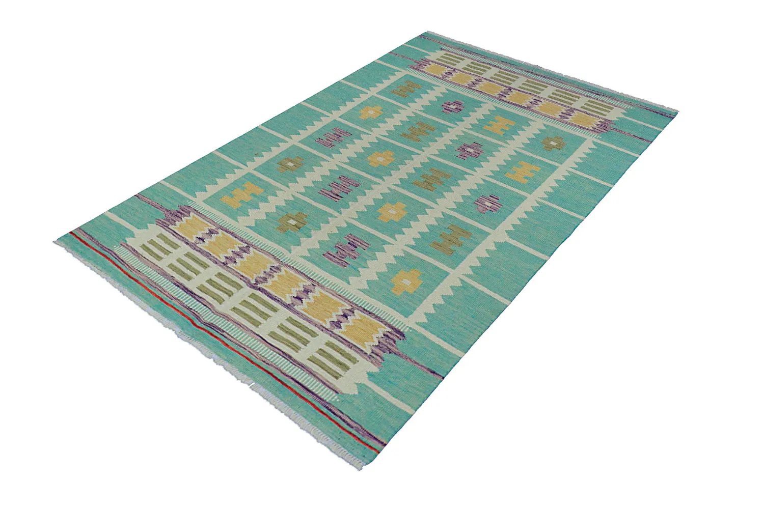 Orientalisk Matta - Vegi Kelim Hand Woven - 124 x 179 cm