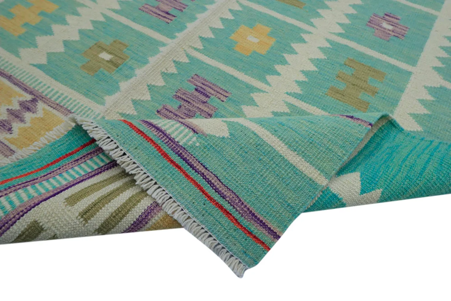 Orientalisk Matta - Vegi Kelim Hand Woven - 124 x 179 cm