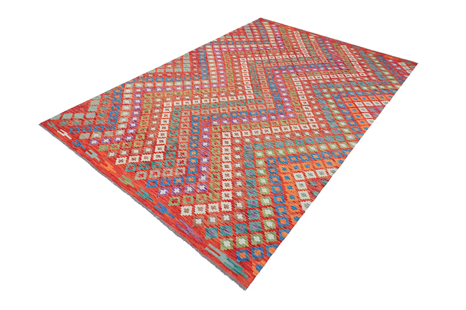 Orientalisk Matta - Vegi Kelim Hand Woven - 207 x 301 cm