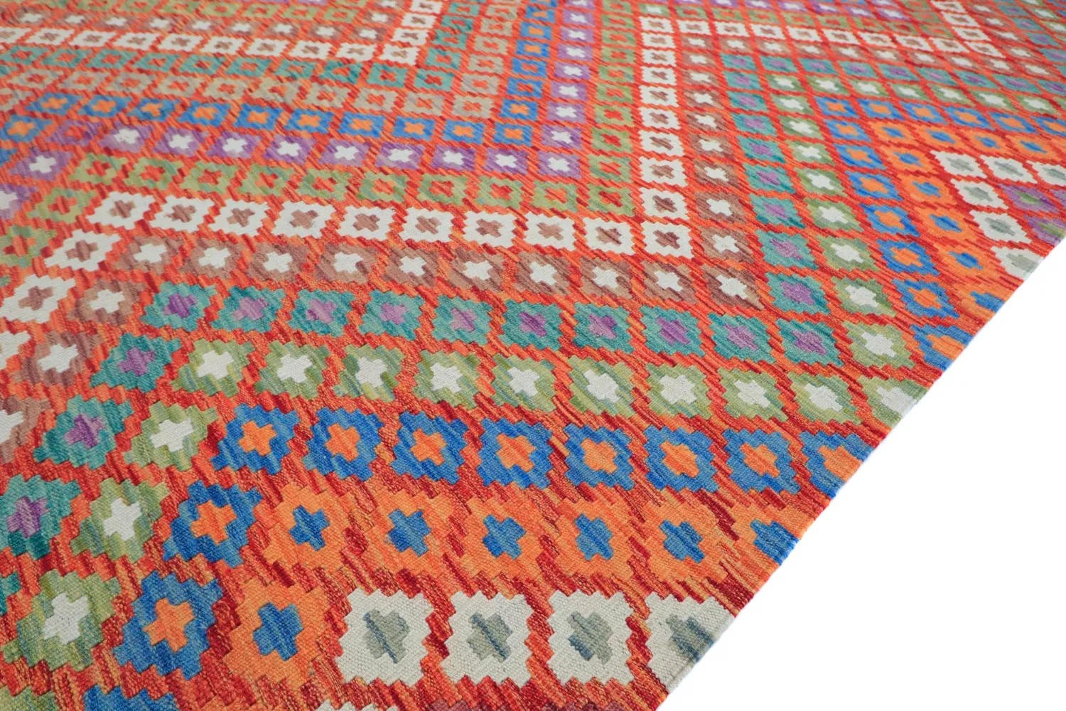 Orientalisk Matta - Vegi Kelim Hand Woven - 207 x 301 cm