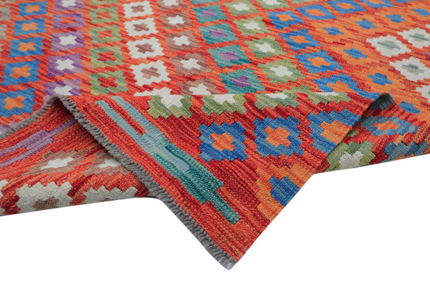 Orientalisk Matta - Vegi Kelim Hand Woven - 207 x 301 cm
