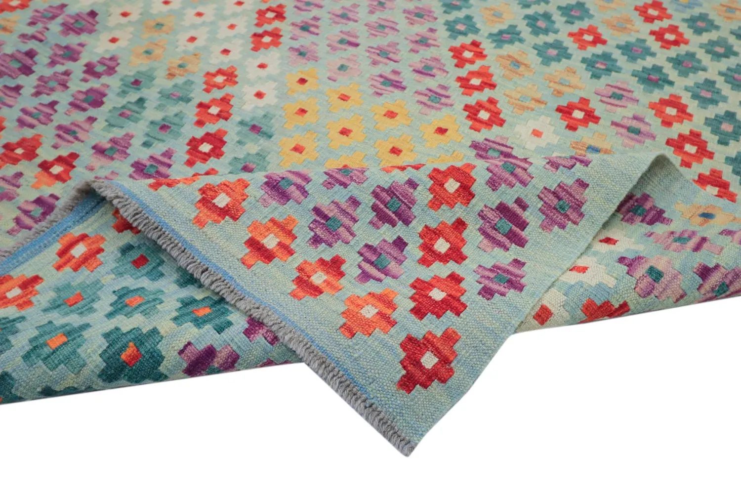 Orientalisk Matta - Vegi Kelim Hand Woven - 211 x 288 cm