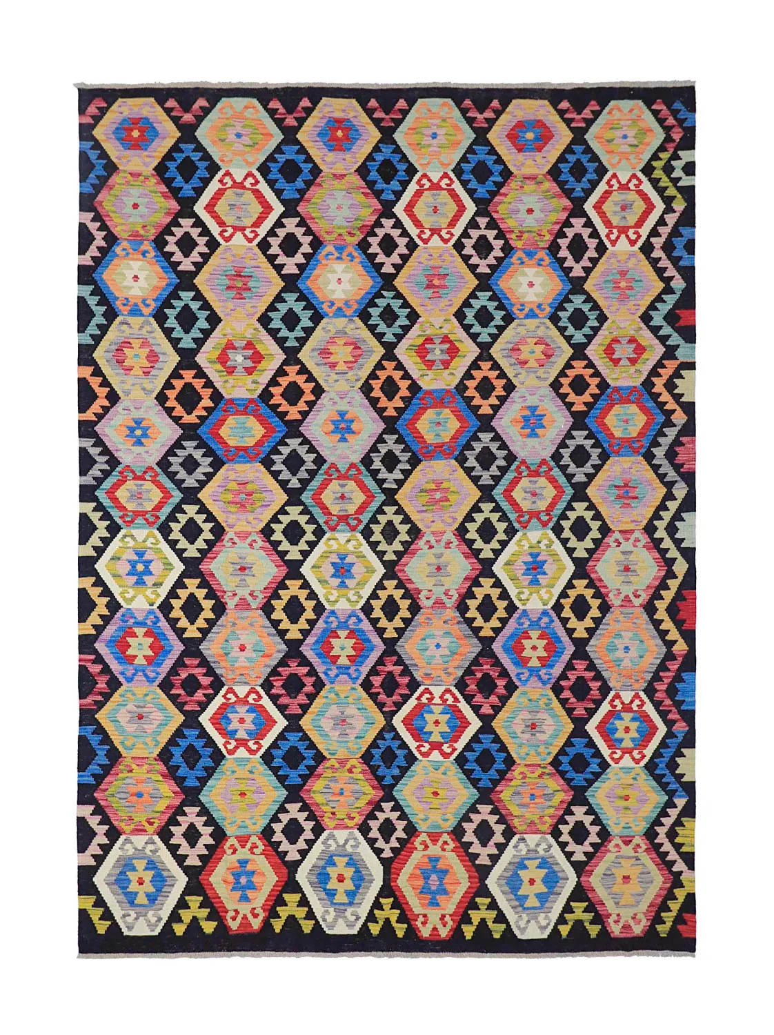 Orientalisk Matta - Vegi Kelim Hand Woven - 204 x 294 cm