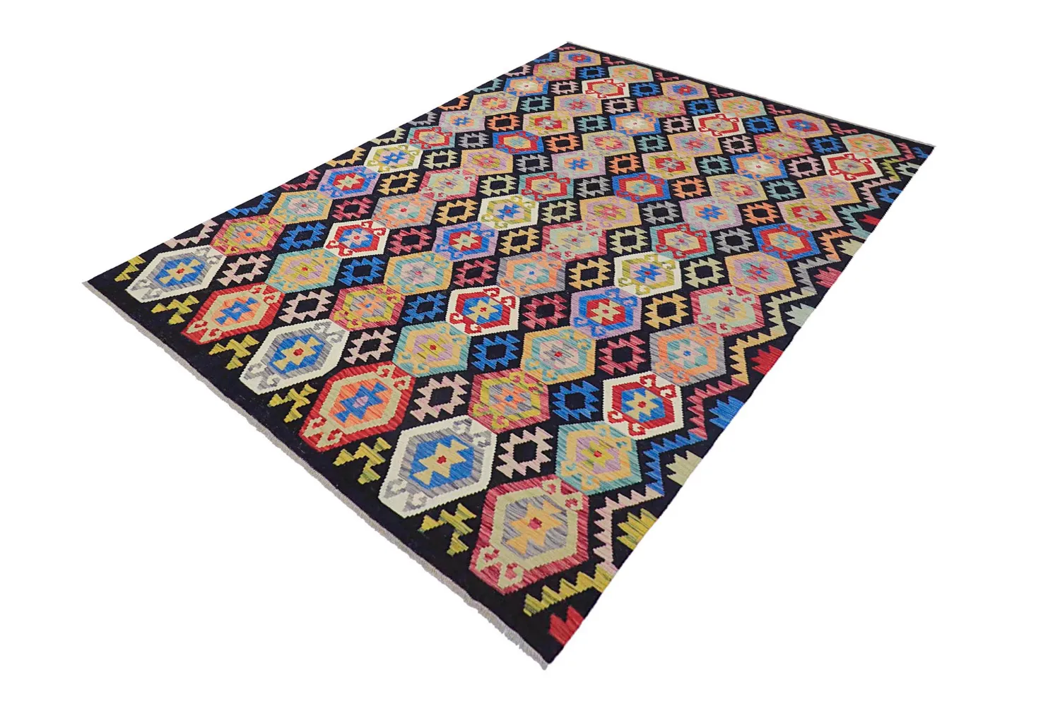 Orientalisk Matta - Vegi Kelim Hand Woven - 204 x 294 cm