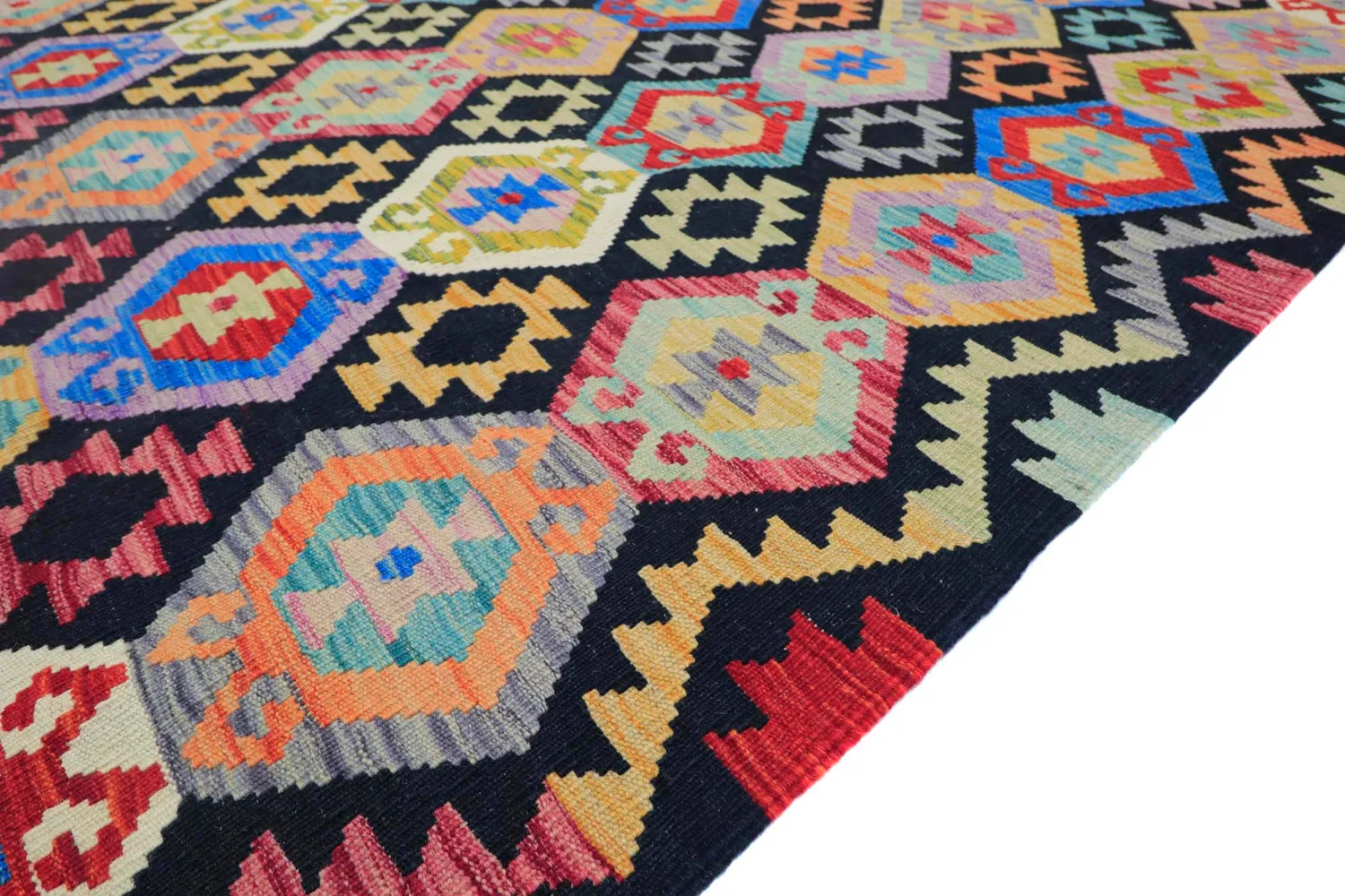 Orientalisk Matta - Vegi Kelim Hand Woven - 204 x 294 cm
