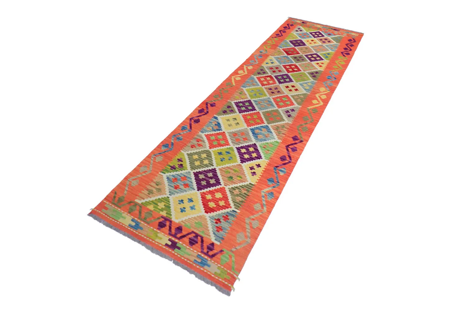 Orientalisk Matta - Vegi Kelim Hand Woven - 79 x 298 cm