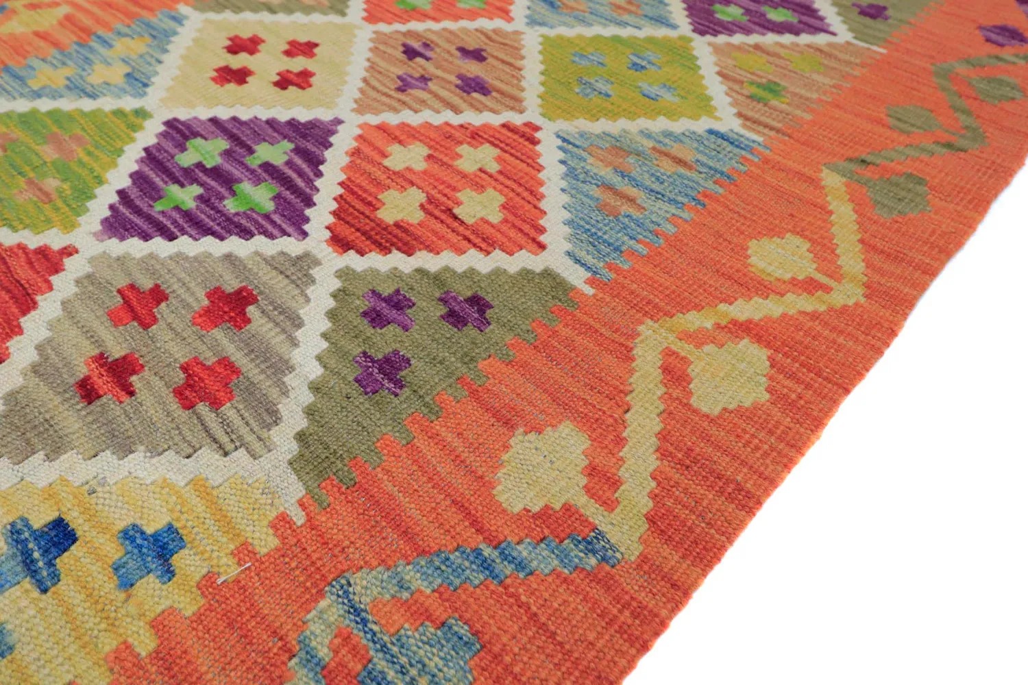 Orientalisk Matta - Vegi Kelim Hand Woven - 79 x 298 cm